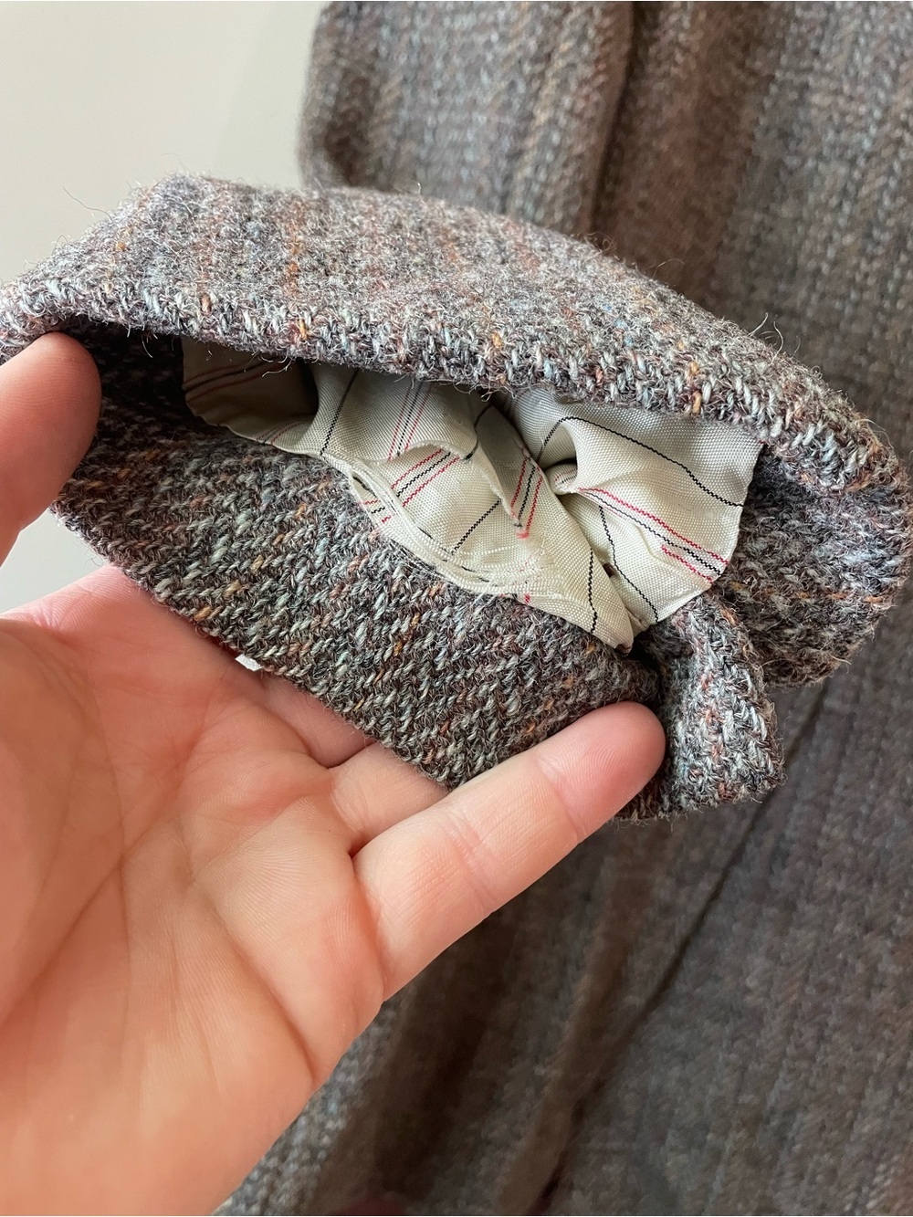 🐱 Harris Tweed | VINTAGE Wool Mens 44T Coat - Picture 7 of 11